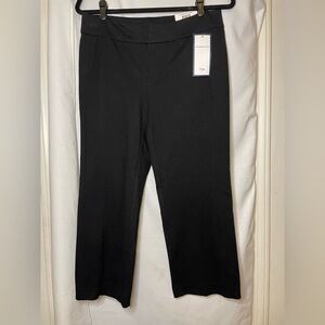 NWT Charter Club Deep Black Crop Wide Leg Opening Above the Ankle Pant Size 6P
